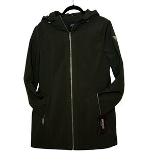 Guess Women’s Green   mid length Jacket, Size L